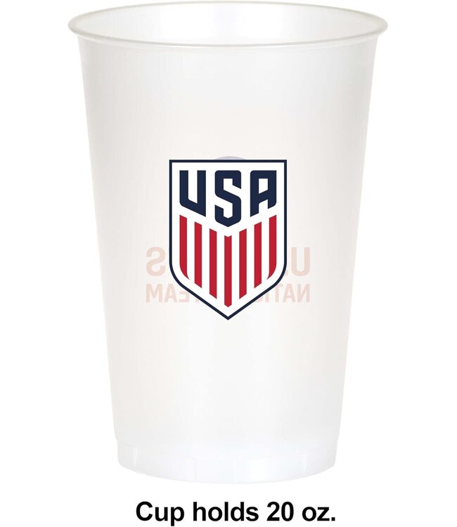 Creative Converting World Cup 2026 U.S. Men's Soccer Plastic  20oz Cups - 8 count