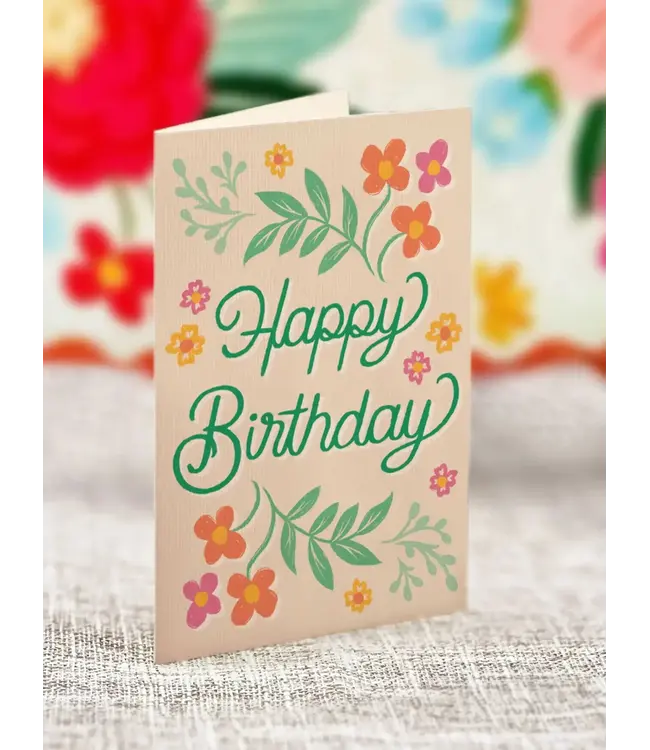 Fresh Cut Paper Mini Blooming Cake Greeting Card