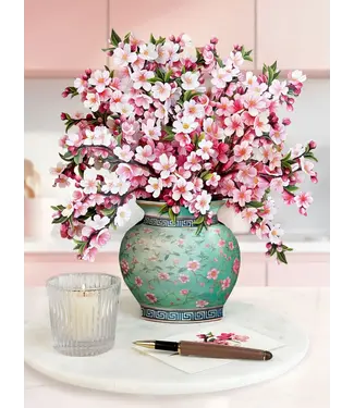 Fresh Cut Paper Japanese Cherry Blossoms Pop Up Flower Bouquet