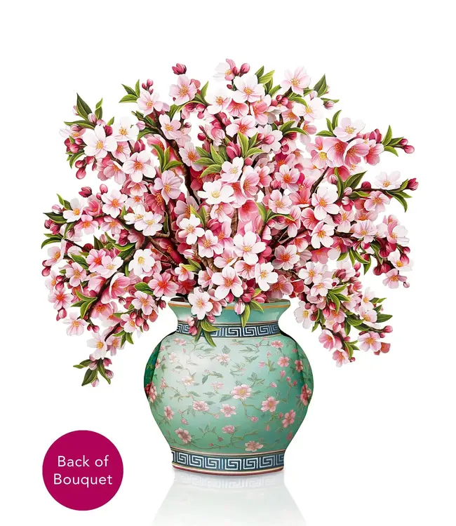 Fresh Cut Paper Japanese Cherry Blossoms Pop Up Flower Bouquet