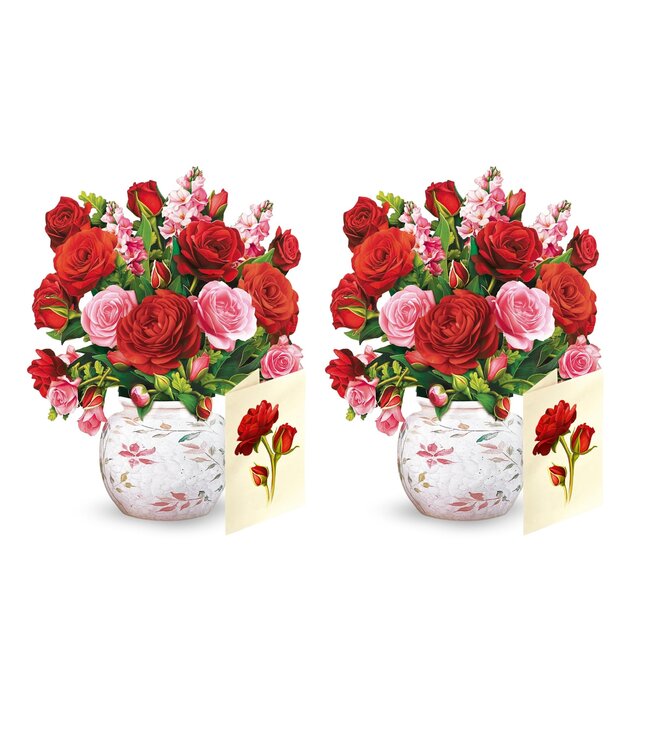 Fresh Cut Paper Hummingbird Oasis Pop Up Flower Bouquet