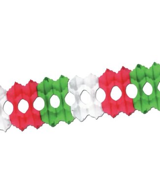 BEISTLE ARCADE GARLAND RED/WHITE/GREEN