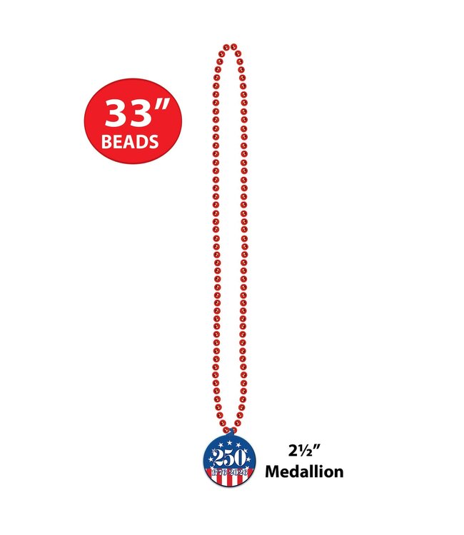 BEISTLE BEADS WITH SEMIQUIN MEDALLION