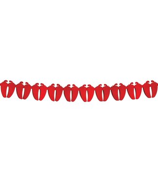 BEISTLE 12FT TISSUE GARLAND CHILI PEPPER