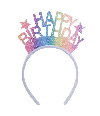 BEISTLE GLITTERED HAPPY BIRTHDAY HEADBAND