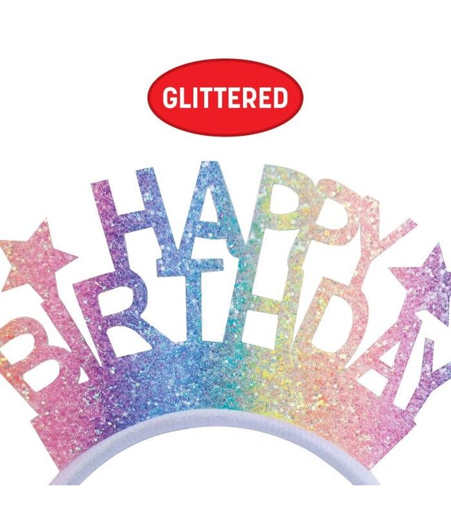 BEISTLE GLITTERED HAPPY BIRTHDAY HEADBAND