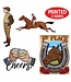 BEISTLE 4CT CUTOUTS VINTAGE HORSE RACING