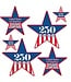 BEISTLE 6CT STAR CUTOUTS 250 YEARS