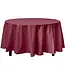 EXQUISITE 84in ROUND TABLE COVER  BURGUNDY