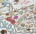 Microfiber Towel | Multi-Use | Oklahoma Map