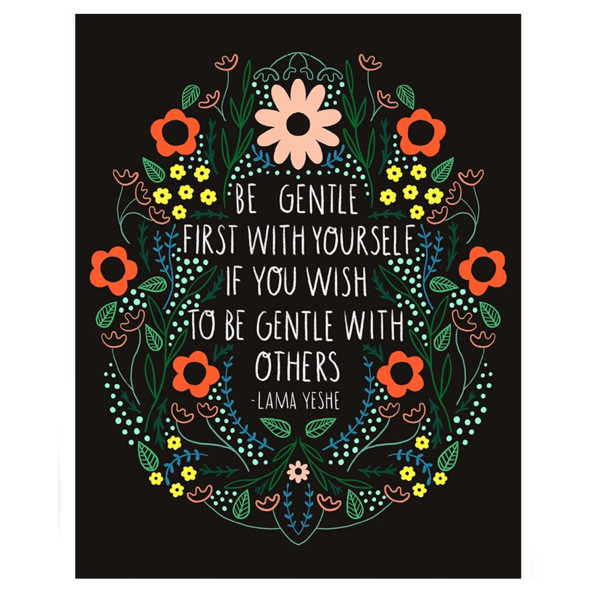 Art Print 8x10 Be Gentle With Yourself Plenty Mercantile Venue