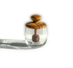 Honey Jar | Mini | Teak & Glass