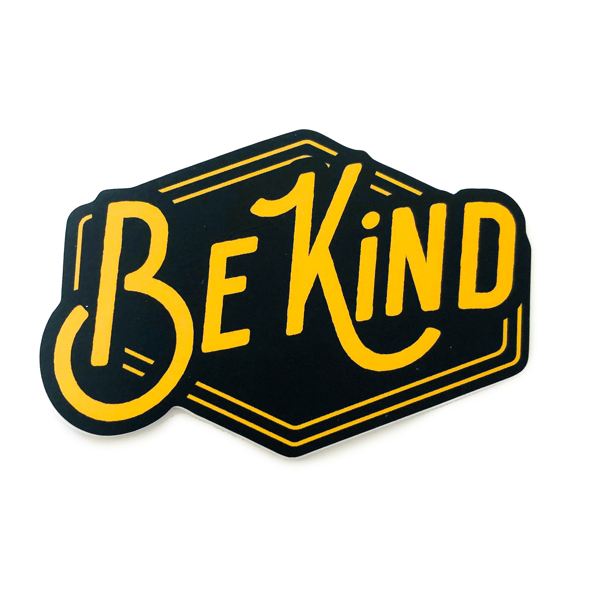 Sticker|Be Kind|Yellow/Black - PLENTY Mercantile & Venue