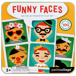 Petit Collage Magnetic Play Set | Funny Faces
