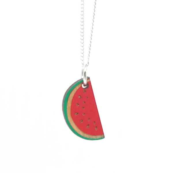 Unpossible Cuts Necklace | Cut Wood Watermelon