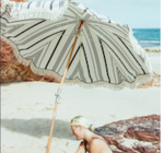Beach Umbrella | Vintage Black Stripe