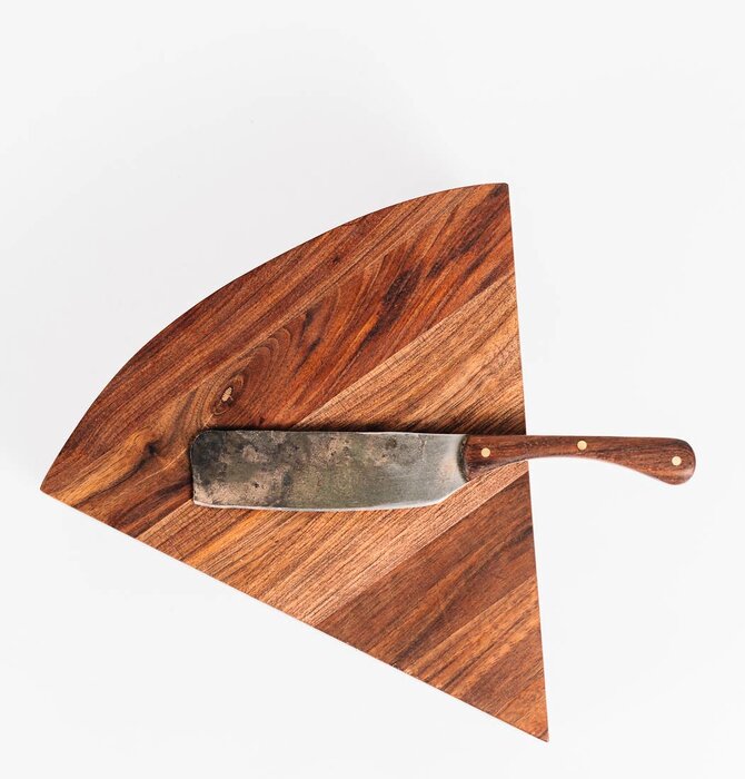 Cheese Block + Hand-Forged Knife