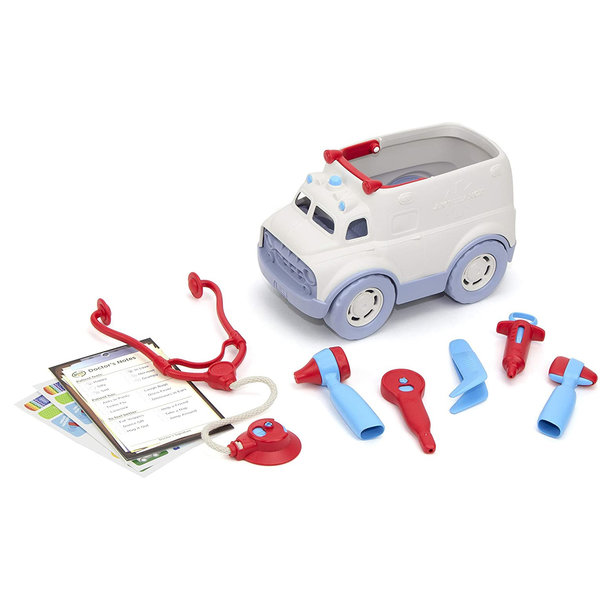 green toys ambulance and doctor kit