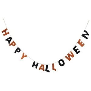 Creative Co-Op Felt Banner | Happy Halloween