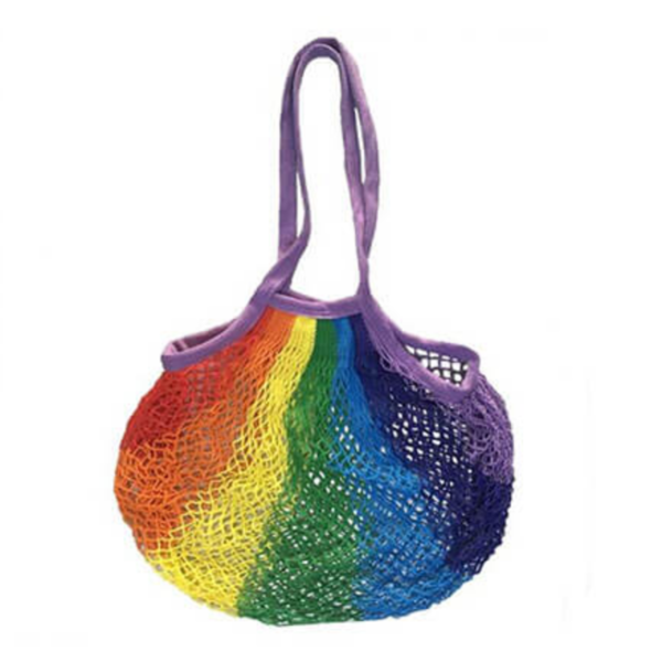 rainbow mesh backpack