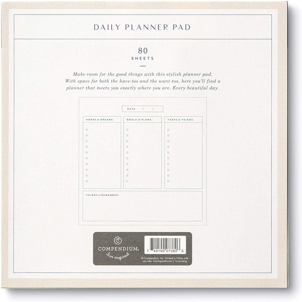 Compendium Daily Planner Pad | Say Yes to Everything