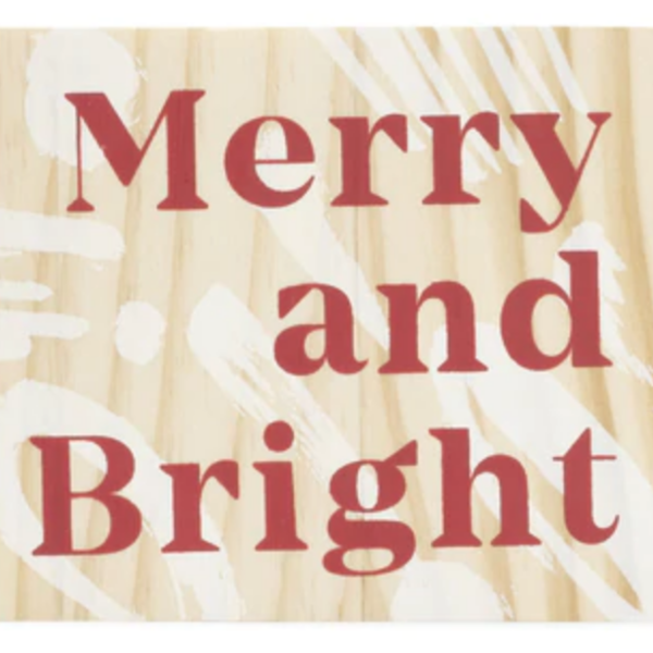 Compendium Mini Wood Sign | Merry & Bright