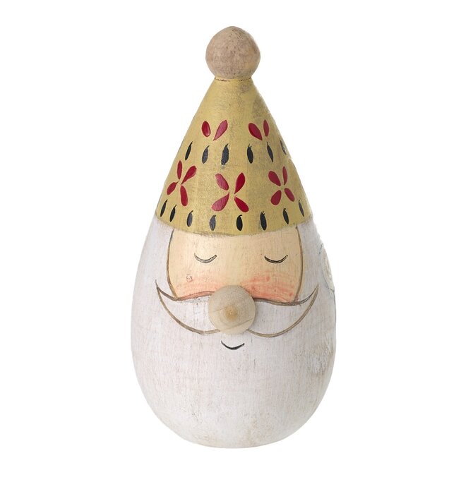 Figure | Santa Wooden Folk | Yellow Hat