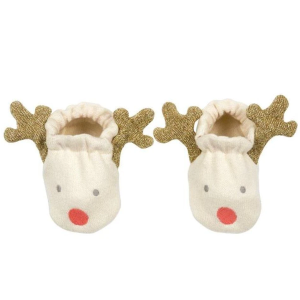 Meri Meri Baby Booties | Reindeer | 0-6 Months