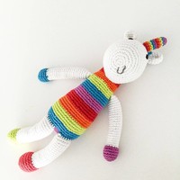 Pebble Crochet Rattle | Small Unicorn