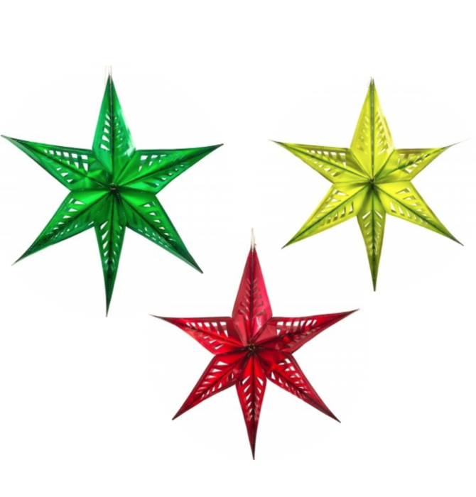 Recycled Decorations | Large Star (3 Colors)