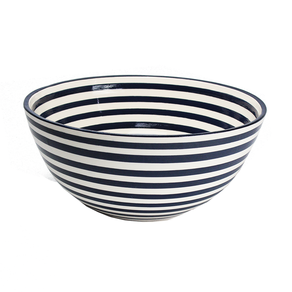 Sobremesa Large Ceramic Bowls | Stripe
