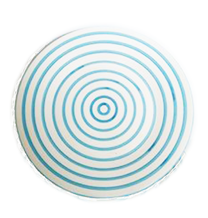 Round Ceramic Platters | Stripe