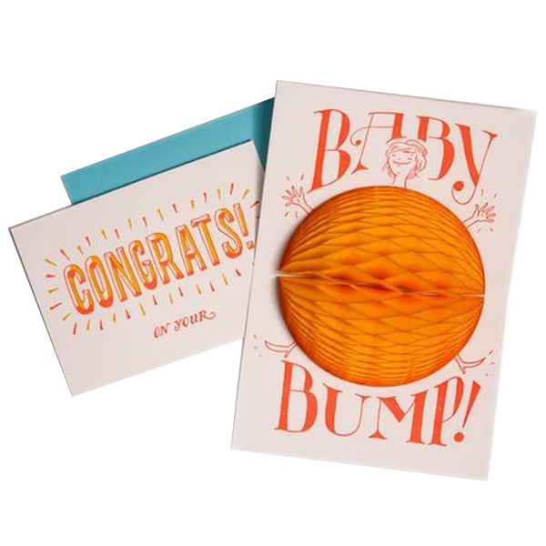 Ladyfingers Letterpress Card | Baby Bump Surprise