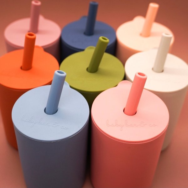 Three Hearts Cup & Straw Sets | Silicone