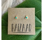 Stud Earrings | Turquoise Stone Droplet