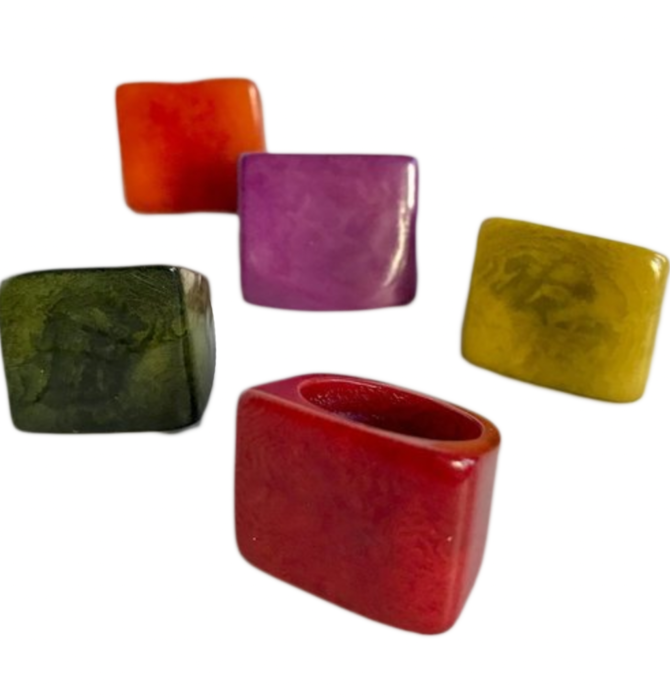 Ring | Tagua | Square Carved