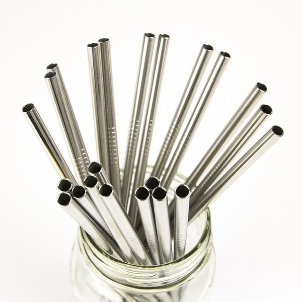 Simply Straws Straw Straight Classic 8in with Brush - Greenacres - Lawton - Delivered by Mercato