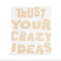 Compendium Wood Sign | Large | Trust Your Crazy Ideas