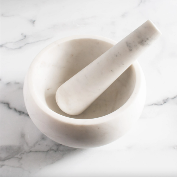 Marble Mortar + Pestle, Carved in India, Ethically Sourced