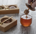 Honey Jar | Mini | Teak & Glass