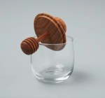 Honey Jar | Mini | Teak & Glass