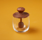 Honey Jar | Teak & Glass | Mini