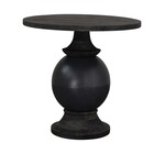 Table | Black Round Mango Wood + Metal Base