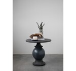 Table | Black Round Mango Wood + Metal Base