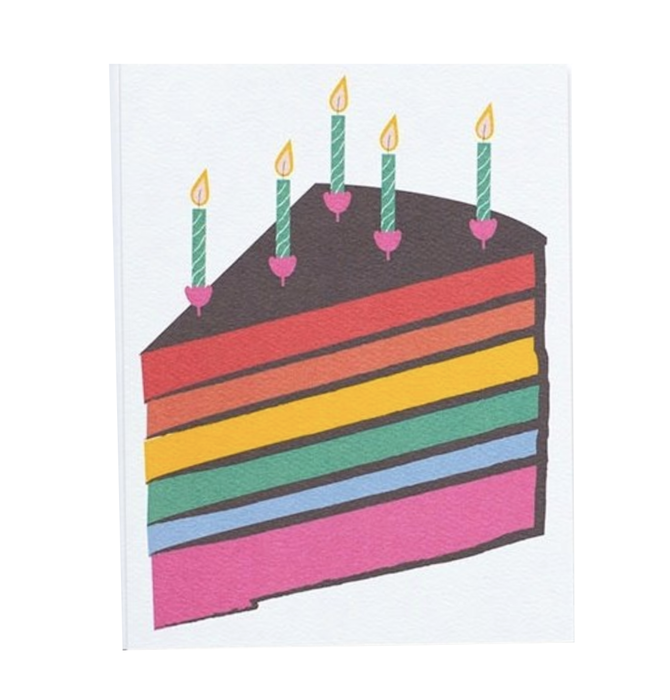 Card | Birthday | Rainbow Cake