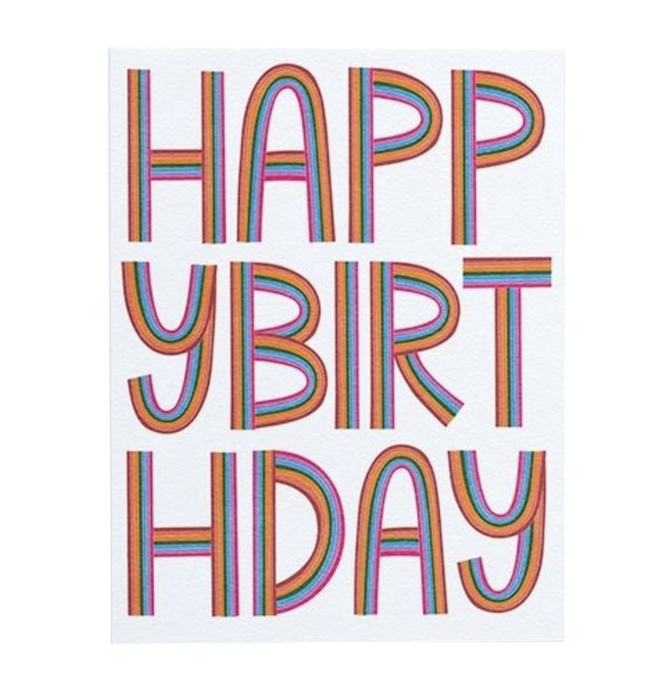 Card | Birthday | Rainbow Letters