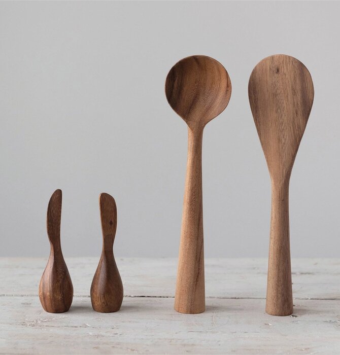 Cheese Knife | Standing Acacia Wood | 5.5"