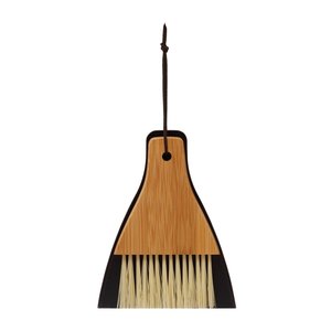 Creative Co-Op Brush + Dustpan | Bamboo & Metal