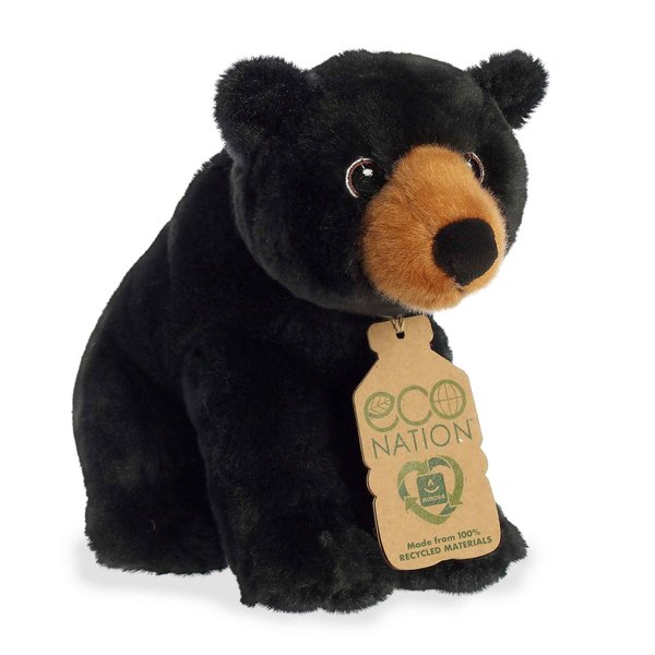 Aurora Toy | Eco Plush Animal | Black Bear