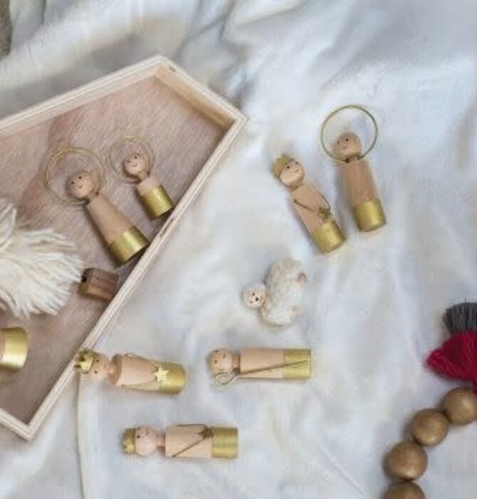 Nativity Scene | Gold-Dipped Wood